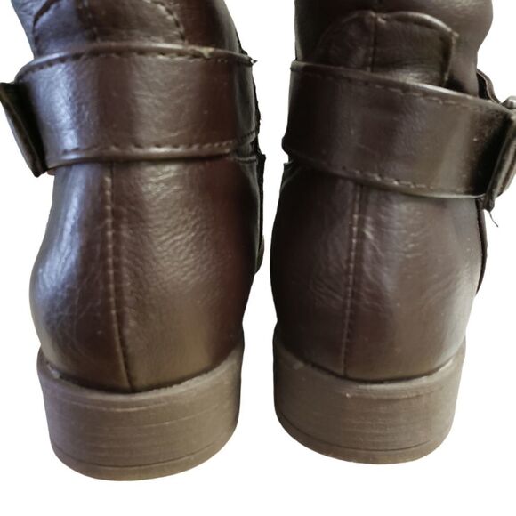 Croft & Barrow High Calf Side Zip Rounded Toe Brown Boots Size 6M - Picture 7 of 13